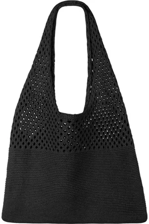 Merkloos Gehaakte mesh strandtas, zomervakantie, esthetisch gebreide boho-schoudertas voor vrouwen