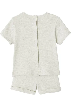 Vertbaudet Set van 2 pyjamashorts honingraat geboorte