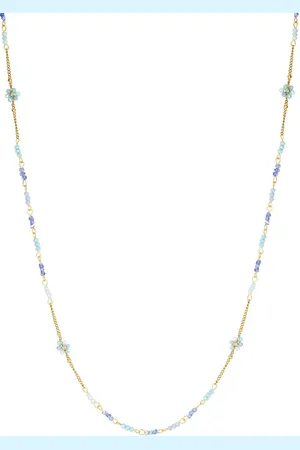Yehwang Lange ketting blooming breeze - - Ketting dames - goudkleurig - Moederdag cadeau - Stainless Steel - Nikkel vrij - Cadeau voor vrouw - Sieraden voor dames