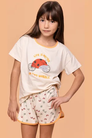 Woody Dames Pyjama – Korte Mouwen & Short – Life is Better on Two Wheels – 100% Katoen