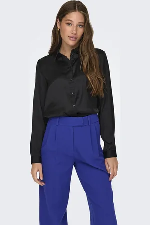 JDY Jacqueline de Yong Blouse fifi Life L/s Short Shirt Wvn No 15203504 Black Dames