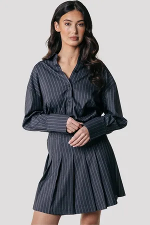Colourful rebel Shaline Pinstripe Pleated Skirt - XS