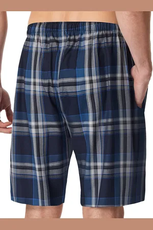 Schiesser Heren mix + relax woven pyjamabroek kort check