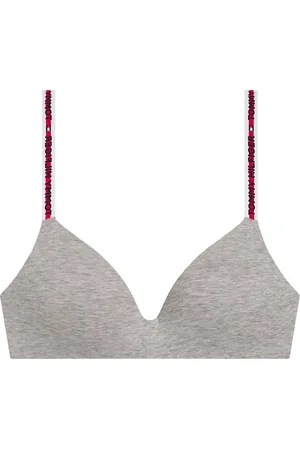 Tommy Hilfiger Dames Nature Tech triangel BH - katoen met modal gevoerd - melange