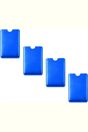 Merkloos RFID en NFC Beschermhoezen voor Creditcards en Bankkaarten - 100% Blokkering tegen Gegevensdiefstal - 4 Stuks - Blauw