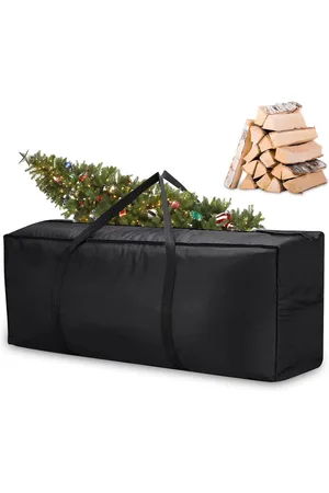 Merkloos Waterdichte opberghoes - 210 D Oxford-stof - Handtas met handvat - Waterdicht, stofdicht, UV-bestendig, tuinmeubelen, kussens, lakens en kussens voor buiten - 122 x 39 x 55 cm