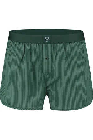 A-dam Green Doubles - Boxershort - Katoen - Onderbroek - Ondergoed - Heren - Donkergroen - L