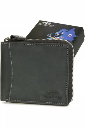 Beltimore RFiD nubuck lederen grote horizontale portemonnee