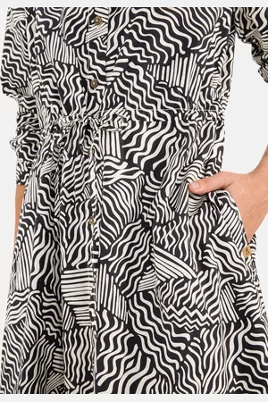 Camel Active Lang overhemdjurk met all-over print