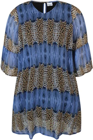 Zhenzi Jurk Lila combi print