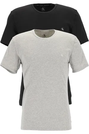 Calvin Klein CK ONE cotton crew neck T-shirts (2-pack) - heren T-shirts O-hals - zwart en grijs melange