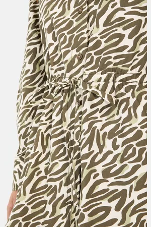 Camel Active Lang overhemdjurk met all-over print