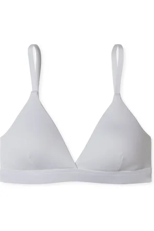 Schiesser Pure Rib bh (1-pack) - dames beha zonder beugel dubbelrib biologisch katoen uitneembare pads zwart