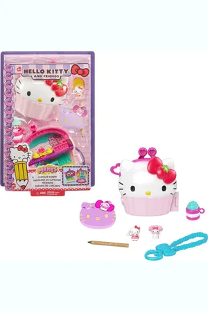 Merkloos Compact Cupcakebakkerij Speelset met Minifiguren en Accessoires - Perfect Cadeau voor Kinderen 4+