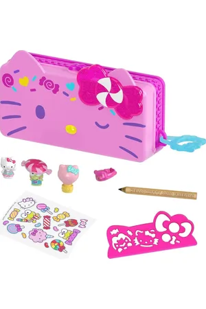 Merkloos Minispeelset Snoepkermis met Sanrio Minifiguren en Schrijfaccessoires voor Kinderen