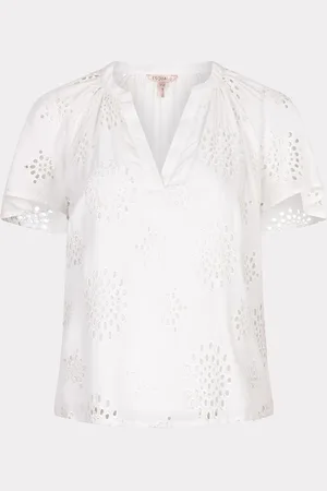 Esqualo Blouse allover embroidery