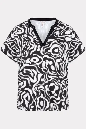 Esqualo Top beads Playful Print SJ