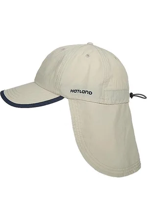 Hatland UV pet met nekflap voor heren - Stone - anti-muggen - - maat S/M (56CM)