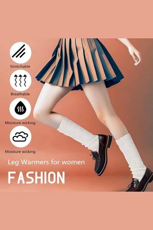 Merkloos Zachte lange open teen- en hakken ballet beenwarmers voor dames - Gebreide stijgbeugel beenwarmers voor dans en yoga