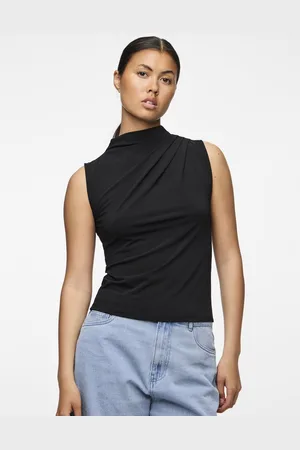 Pieces® Top Pcmadison Sl Draped Top Noos Bc 17151143 Black Dames