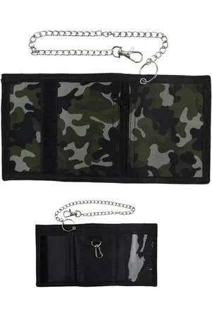 Merkloos RFID portemonnee groen met ketting - praktische en veilige camouflage reistas voor het hele gezin