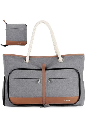 Merkloos Veelzijdige dames shopper strandtas - groot met ritssluiting - XXL badtas