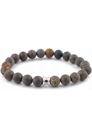 Steel & Barnett Armband Stones Basic Mat Bruin