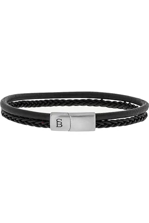 Steel & Barnett De Leather Bracelet Denby van , een heren sieraad, combineert stijl en vakmanschap