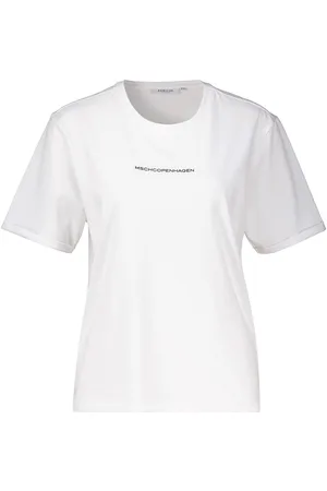 MSCH De MSCHTerina Organic Small Logo Tee van is een regular-fit t-shirt met een korte lengte, gemaakt van biologisch katoen
