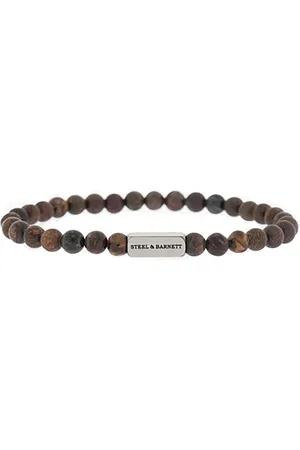 Steel & Barnett Armband Bruin/Zilver