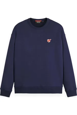 Scotch&Soda De CORE Swaeter is een tijdloze donkerblauwe sweater