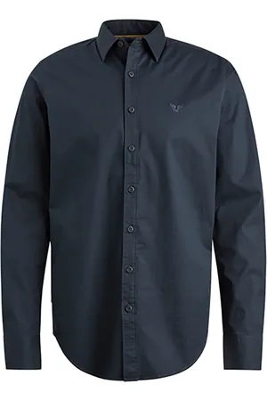 PME Legend™ Dit overhemd, voorzien van een knoopsluiting en kent kraag, is gemaakt van hoogwaardige katoenen twill met stretch