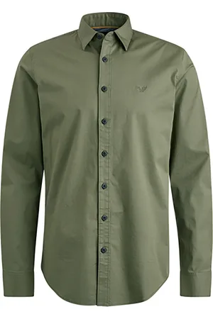 PME Legend™ Dit overhemd, voorzien van een knoopsluiting en kent kraag, is gemaakt van hoogwaardige katoenen twill met stretch