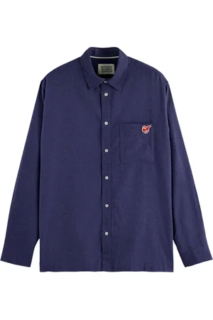 Scotch&Soda Ga voor stijlvolle eenvoud met dit donkerblauwe overhemd van