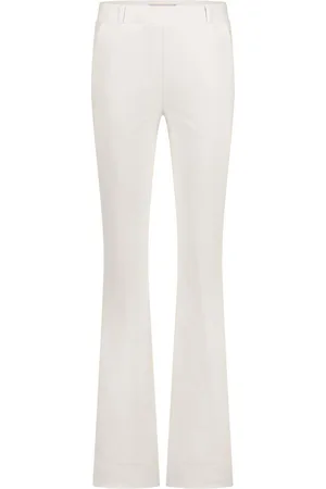 Studio Anneloes De Flair bonded trousers van zijn een verfijnde lange broek met een effen patroon