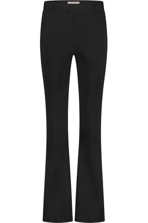 Studio Anneloes De Flair bonded trousers van zijn een verfijnde lange broek met een effen patroon