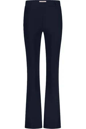 Studio Anneloes De Flair bonded trousers van zijn een verfijnde lange broek met een effen patroon