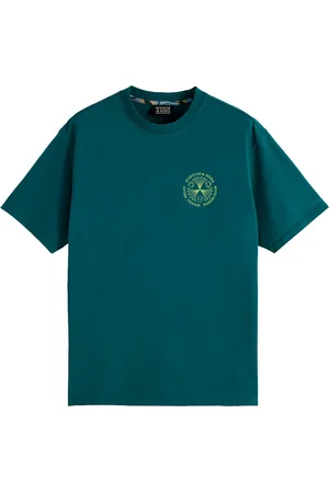 Scotch&Soda Het T-shirt Front and Back Artwork van is een casual Heren T-shirt, gemaakt van zacht katoen