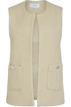 VILA De Gilet Kera van is een stijlvol dames gilet met een effen patroon, gemaakt van polyester