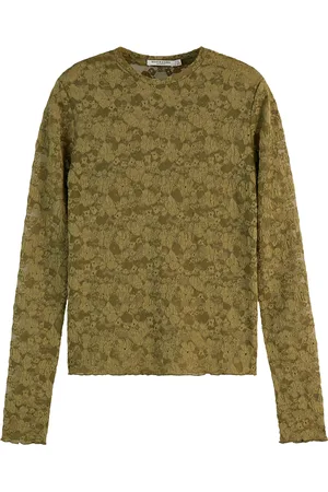Scotch&Soda De Longsleeve Floral Lace van is een stijlvolle longsleeve met een bloemenpatroon en lange mouwen