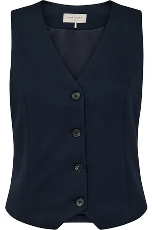 Freequent Gilet Nanny van is een stijlvol gilet met een getailleerde pasvorm en v-hals