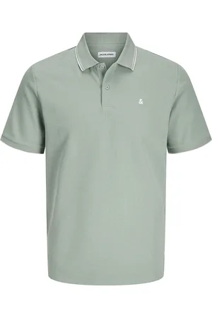 JACK & JONES De Polo Austin van is een stijlvolle heren polo met een spreidkraag en ribgebreide mouwboorden