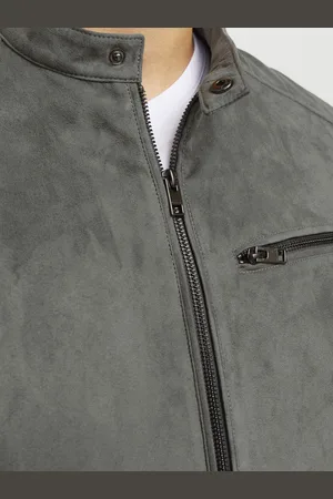 JACK & JONES De Bicker Jas Dylan van is een stijlvolle tussenjas gemaakt van suède