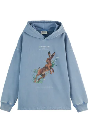 Scotch&Soda De Hoodie Washed artwork oversized van is een casual hoodie met een opvallende dierenprint