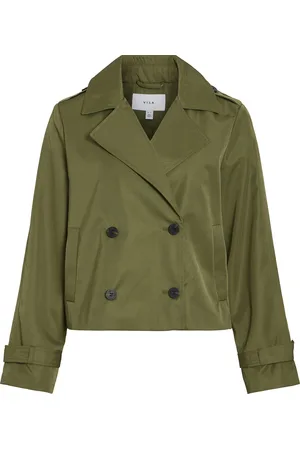 VILA Trenchcoat Addison Kort van is een stijlvolle trenchcoat met een casual uitstraling
