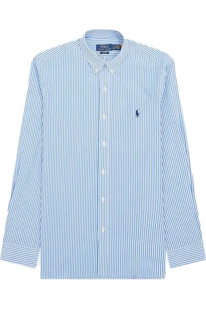 Ralph Lauren Het Overhemd Sport van , een stijlvol heren overhemd met een gestreept patroon, biedt een verfijnde look
