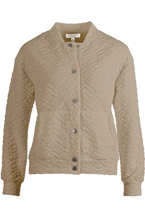 Enjoy Jasje structuur van is een stijlvolle blazer met lange mouwen en een praktische drukknoopsluiting