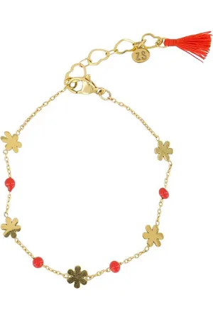 Zusss De Armband bloem orange goud van is een stijlvolle toevoeging aan elke collectie