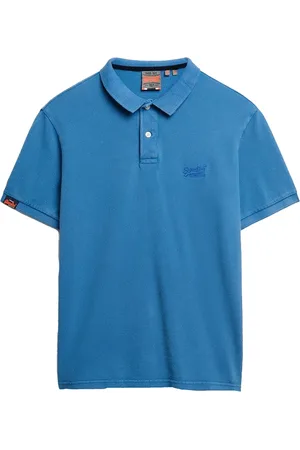 Superdry De Vint Destroy Polo van is een stijlvolle heren polo met een opstaande kraag en knoopsluiting