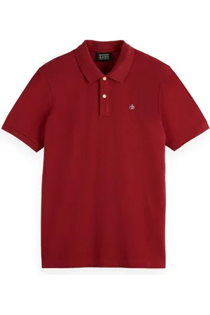 Scotch&Soda De polo van biedt een casual stijl met een opstaande kraag en ribgebreide mouwboorden